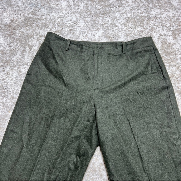 Ralph Lauren Wool Dark Green Flat Front Straight Leg Pants Size 8 - Picture 2 of 8